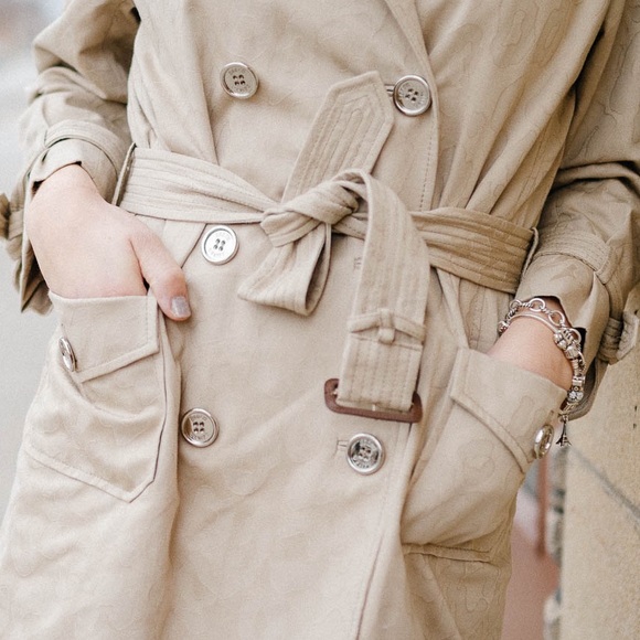 Coach Poppy monochrome cheetah trench coat - Picture 5 of 5